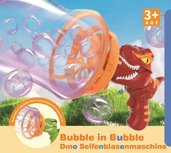 Bubble in Bubble Dino – Seifenblasenmaschine für Kinder mit Spezialeffekt