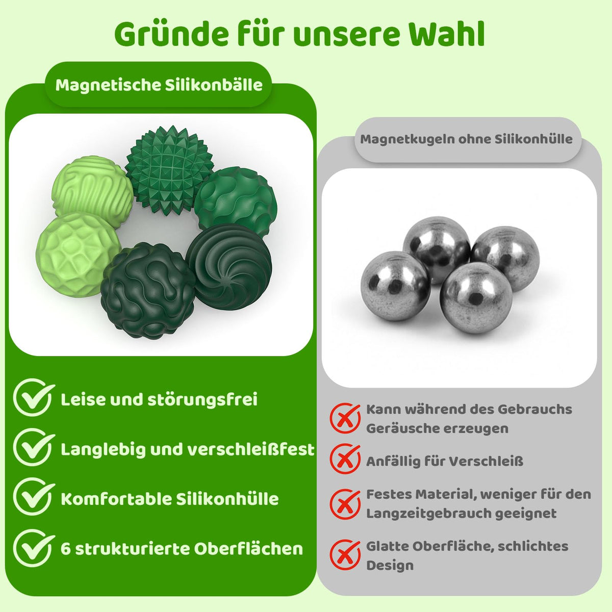 FidgNetics – Magnetisches Fidget Toy mit 6 Strukturen & Etui